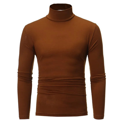 Men's Thermal Underwear in Turtleneck Lapel Autumn Thin Modal Autumn  Winter Male Long-sleeved Base Shirt Single Slim-fit Top
