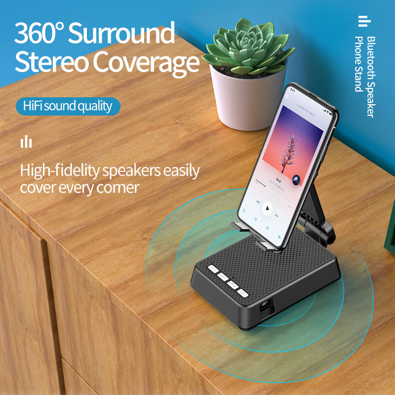 Mobile Phone Broadcaster Stand Wireless Bluetooth Speaker