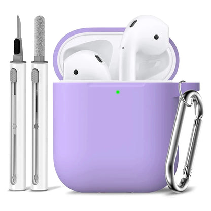 Clearance_For Apple AirPods 2nd/1st Generation Charging Case For Airpods Case Cover 2&1 with Cleaner Kit Soft Silicone Protectiv