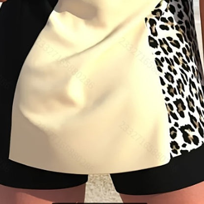 Leopard Print Tie-Up Sexy Two-Piece Swimsuit