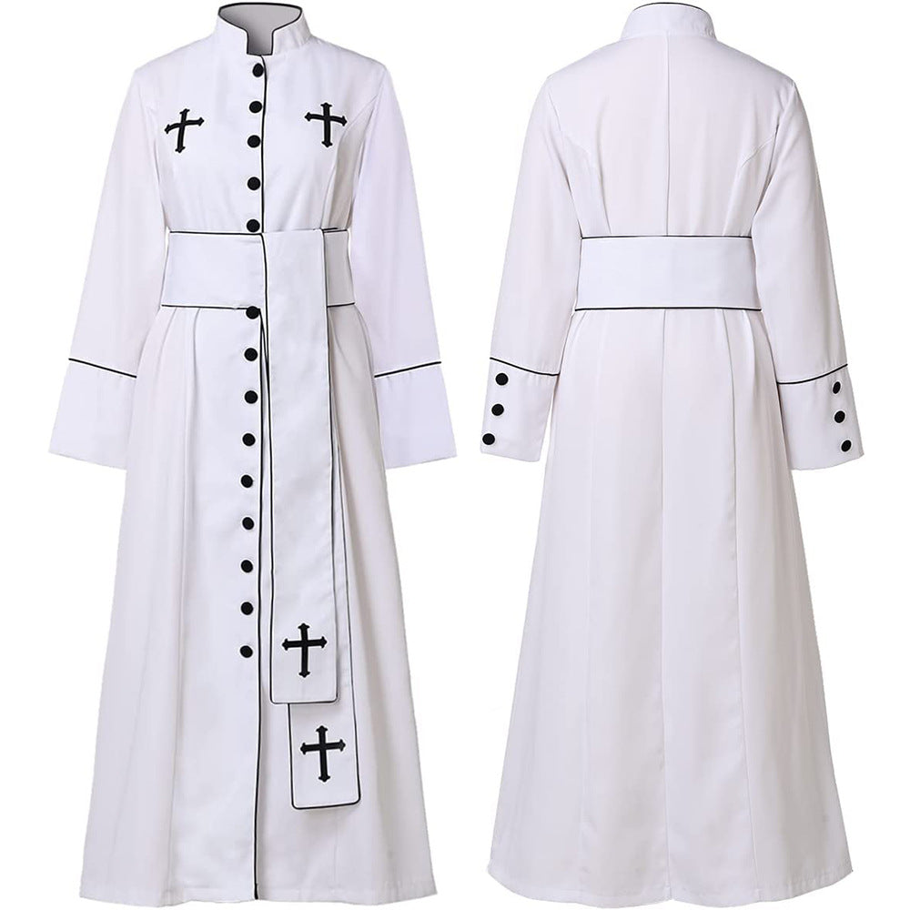 Church clergy, priests, priests, clothing, ladies, priests' robes, Roman Cass with standing collars, clothing