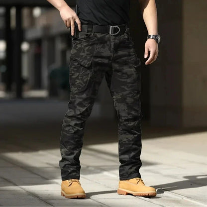 Mens Waterproof Cargo Pants Elastic Multiple Pocket Military Male Trousers Outdoor Joggers Pant Plus Size Tactical Pants Men