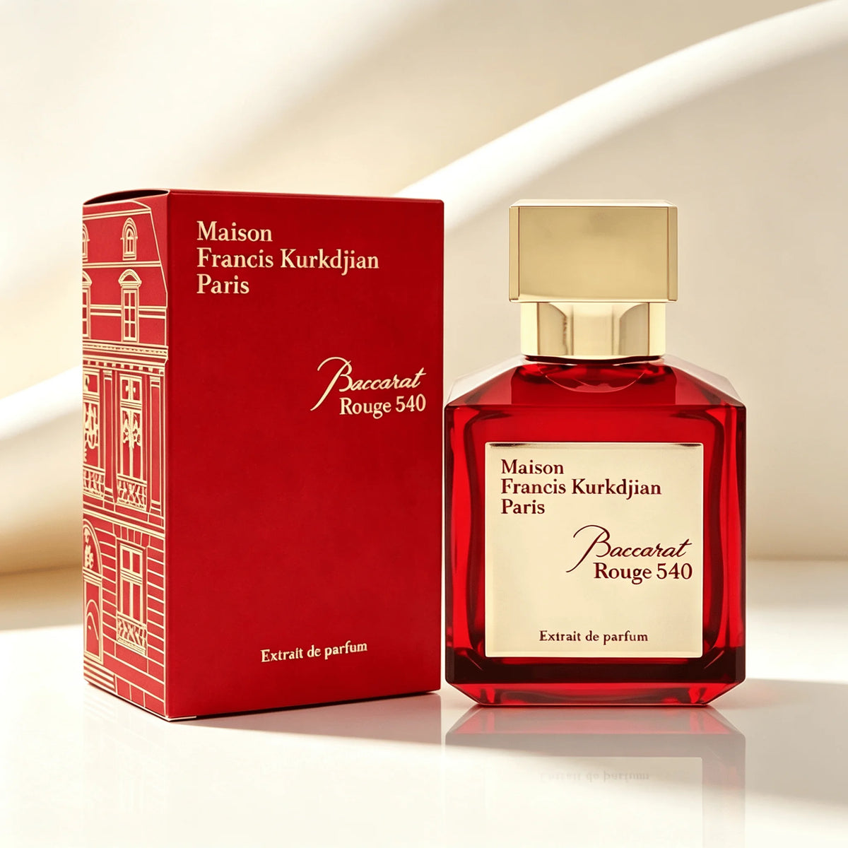 Maison Francis Kurkdjian Baccarat Rouge 540 Extrait De Parfum 70ml Unisex Perfume, Oriental Woody Amber Scent Saffron Jasmine Cedarwood, Strong Long Lasting Sillage Luxury Fragrance Spray for Men Women, Ideal Holiday Birthday Gift