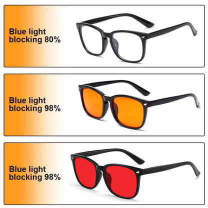 Gaming Phone Glasses Square Frame Eyewear Rivet Blue Light Blocking Glasses Wholesale
