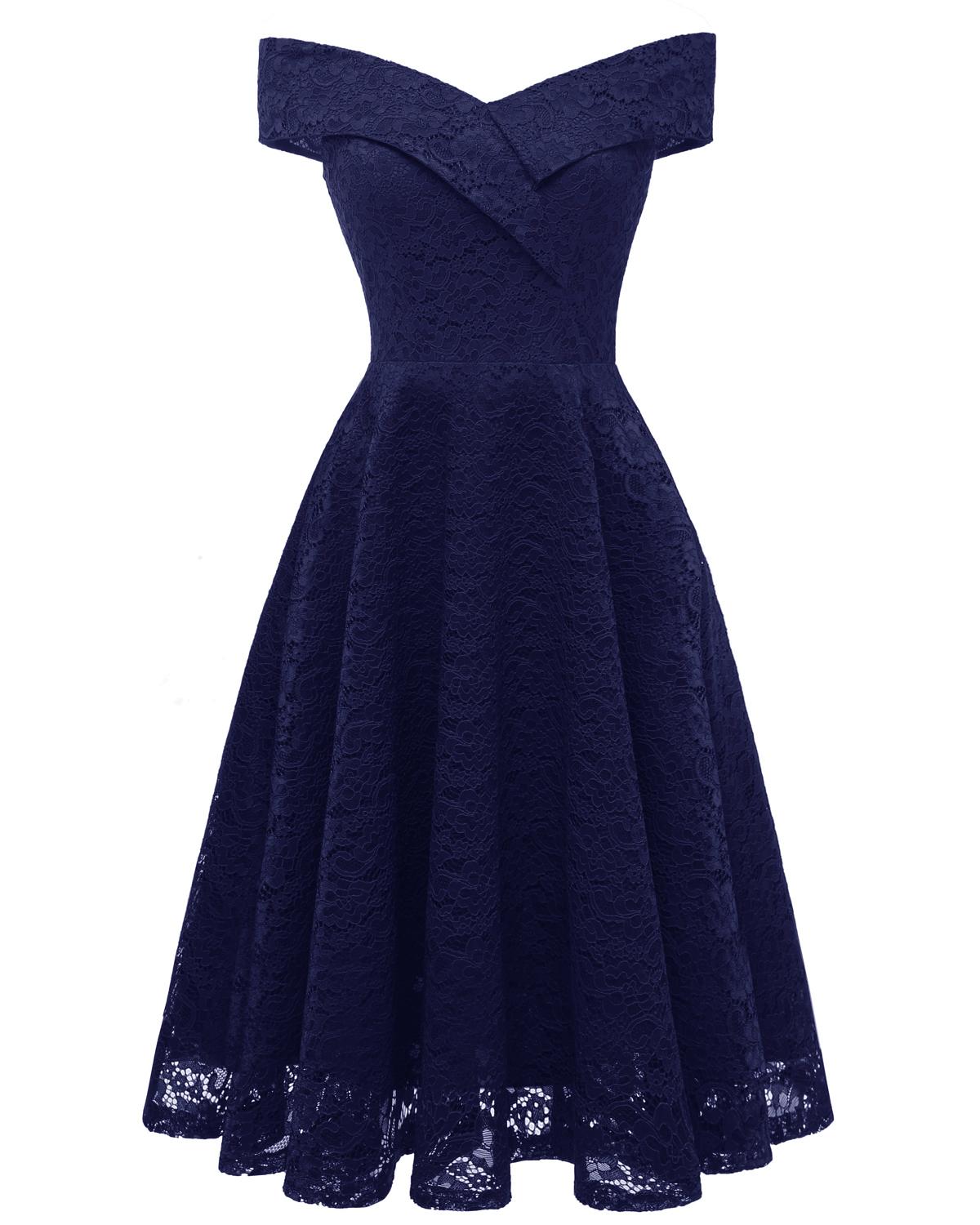 New Vintage Lace Evening Party Dress Women Slash Neck Sleeveless Midi Dress Ladies Elegant Pink Dresses
