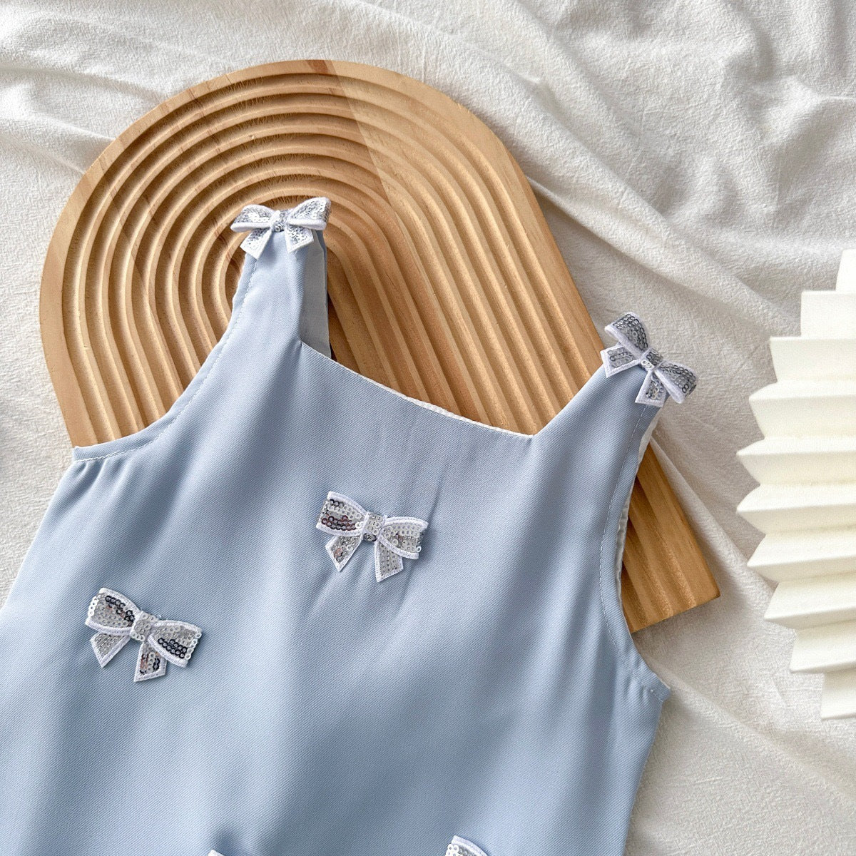 Summer Girls' Dress 3D Bow Backless Dress Sweet Princess Dress