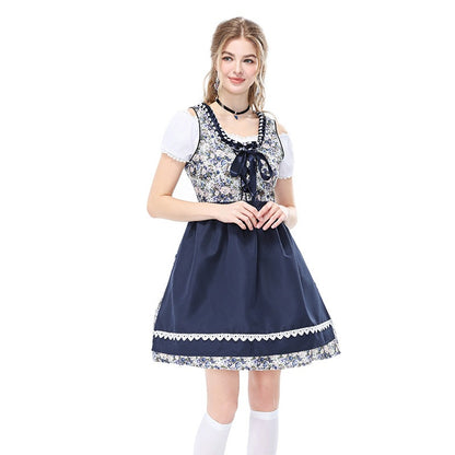 Ladies Floral Bavarian Dress German Beer Festival Traditional Costume Adult Halloween Costume New Style