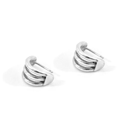 Bondi Surf Silver Earring Studs