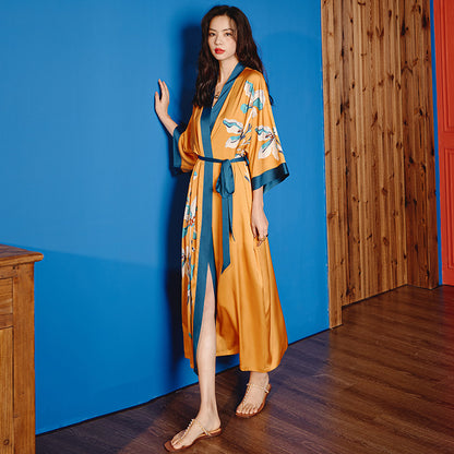 New Satin Chiffon Pajamas Women's Light Luxury Style Plus Size Pajamas Ladies Spring And Summer Home Wear