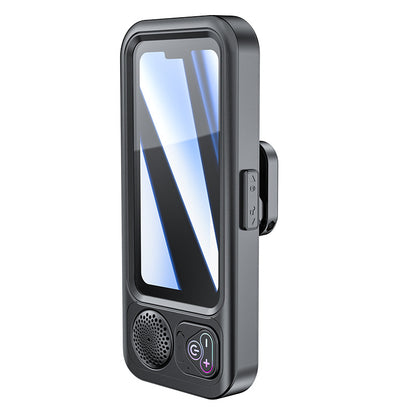 Bathroom Waterproof Phone Case with Bluetooth Speaker Stand and Touch Screen Phone Holder for Shower