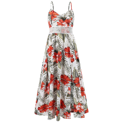 Lace Strapless Dress Summer Long Dress