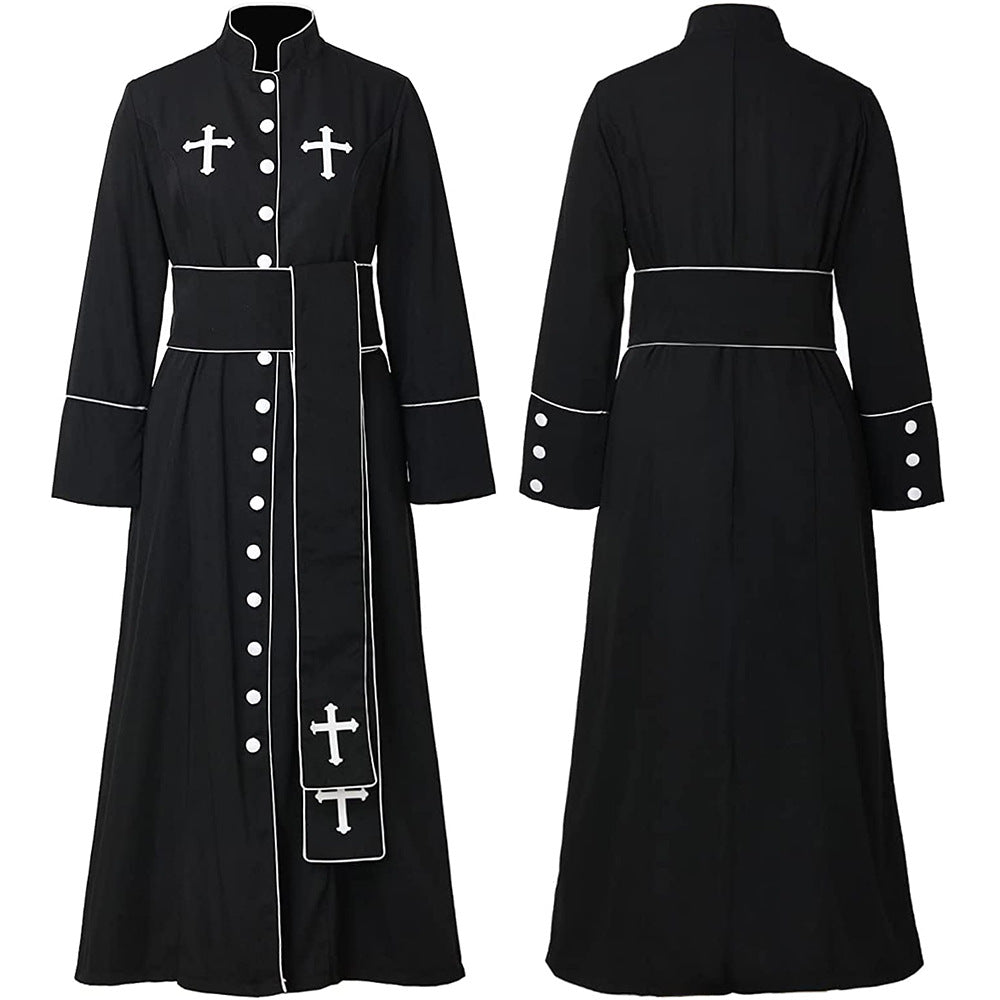 Church clergy, priests, priests, clothing, ladies, priests' robes, Roman Cass with standing collars, clothing