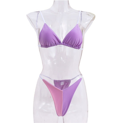 Color blocked bikini swimsuit