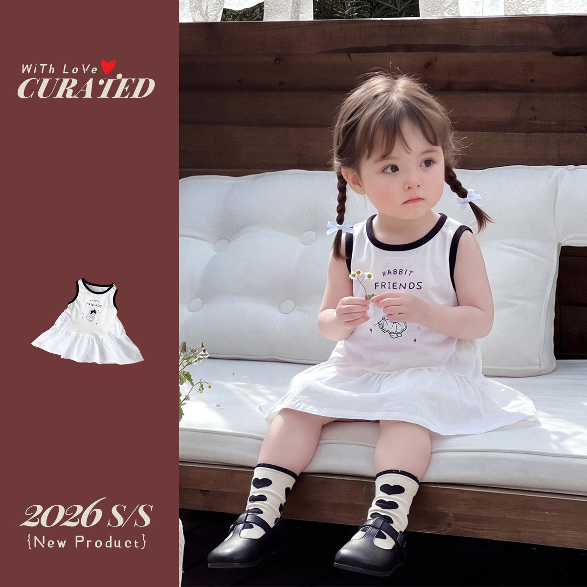 Girl Summer Sleeveless Dress, Lightweight Princess Dress
