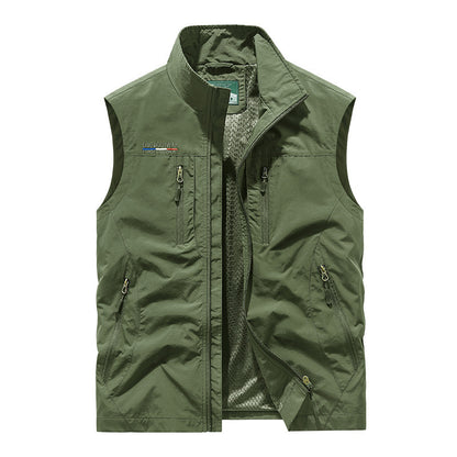 Big Size Men's Vest Outdoor Sports Fishing Sleeveless Jacket