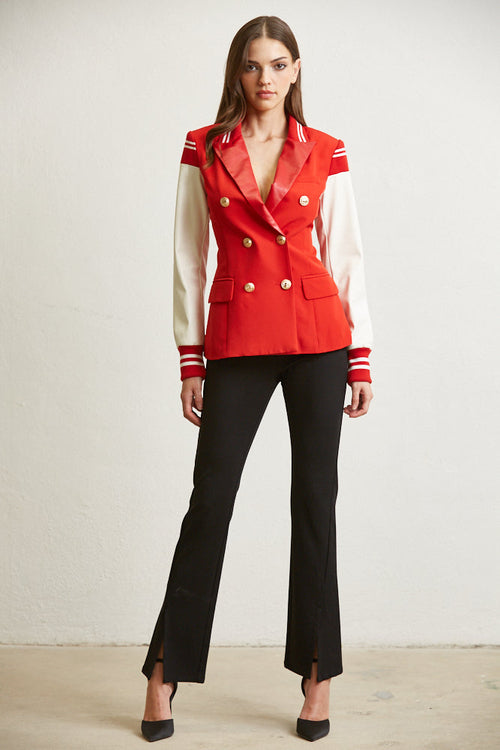 Long Sleeve Lapel Blazer for Women