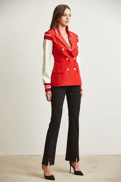 Long Sleeve Lapel Blazer for Women