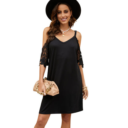 Ladies Suspender Strapless Solid Color Dress Women's Summer New Casual Simple Knee-Length Skirt