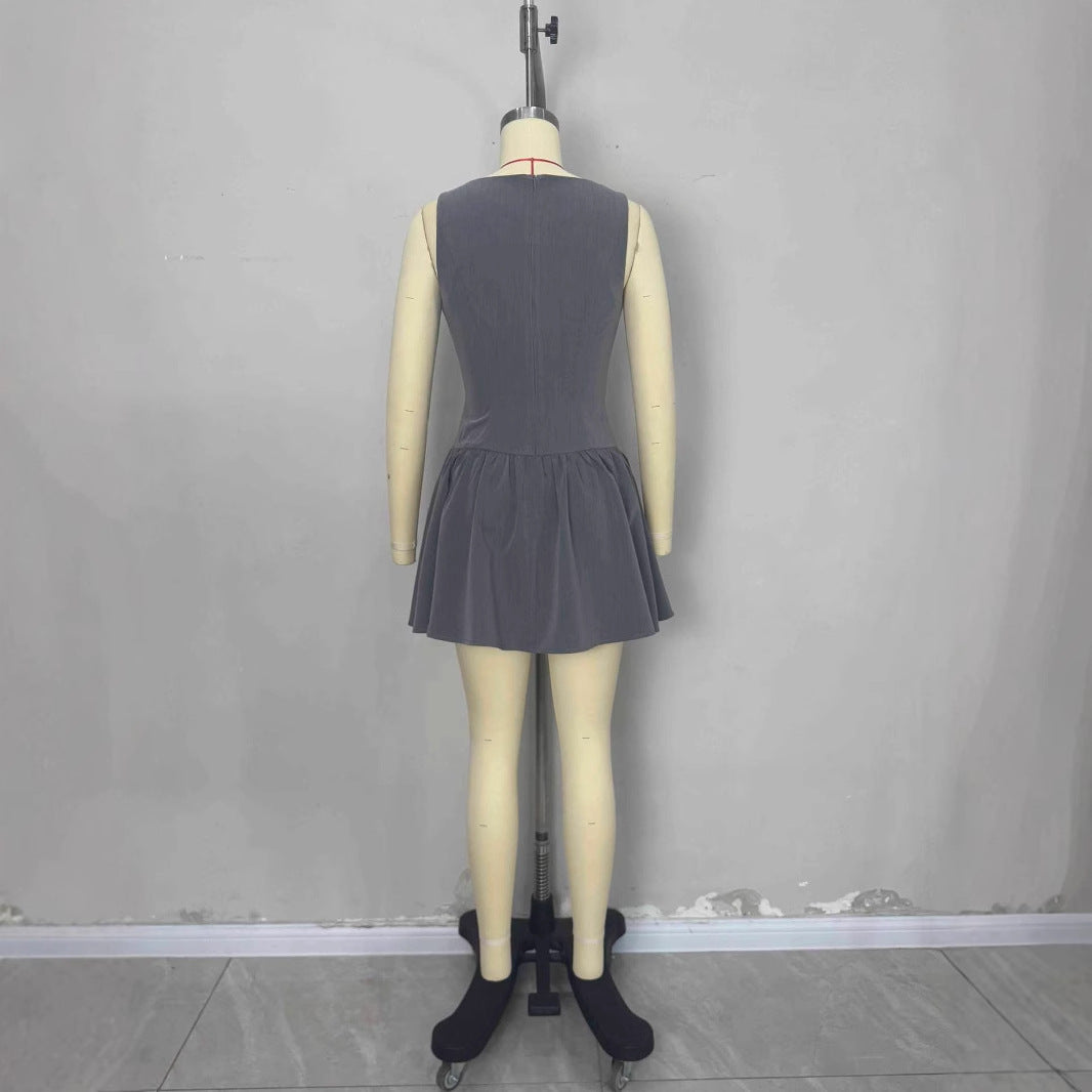 Ladies' sleeveless A-line dress