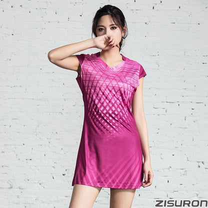 New Women Girls Sports Dress + Inner shorts Ladies Tennis Dresses With Shorts Badminton Dress Clothes Gym Running Sportswear