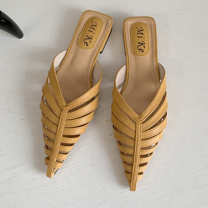 Fashion Ladies Slippers Mules Women Flip Flops Summer New Casual Pointed Toe Slides Gladiator Female Shoes Outside Heels