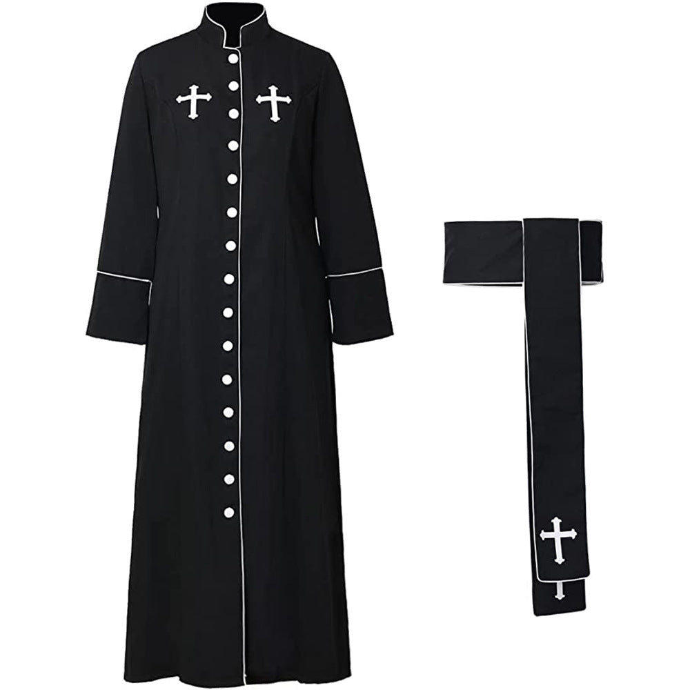 Church clergy, priests, priests, clothing, ladies, priests' robes, Roman Cass with standing collars, clothing