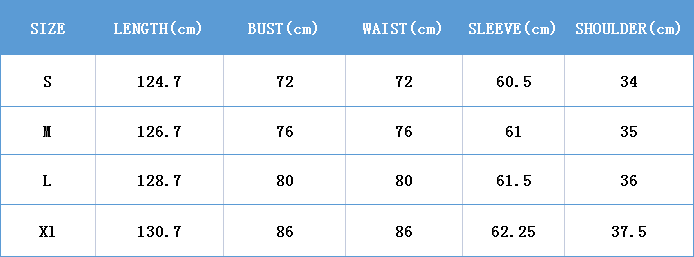 Women's Solid Color Pleated Skirt Long Sleeve Show Waist Ladies Long Dress