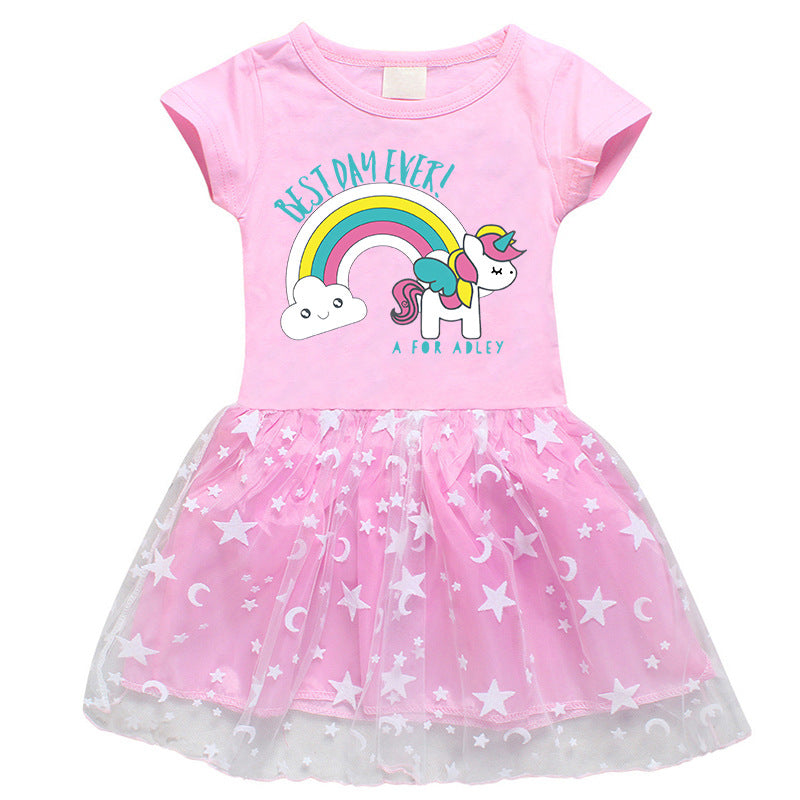 Girls' Half Sleeve Summer Dress