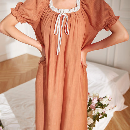Middle Eastern French Temperament Home Wear Loose Casual Summer Pajamas For Ladies
