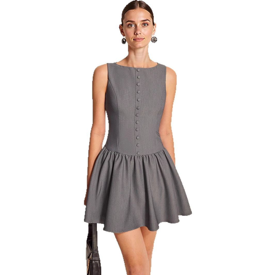 Ladies' sleeveless A-line dress