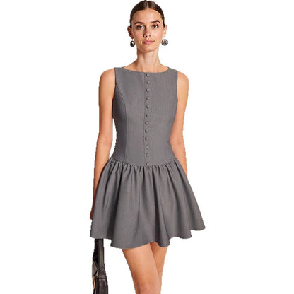 Ladies' sleeveless A-line dress
