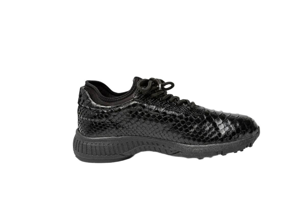 W&H Men's Viper - Python Golf Shoes in Black