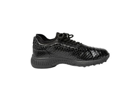 W&H Men's Viper - Python Golf Shoes in Black