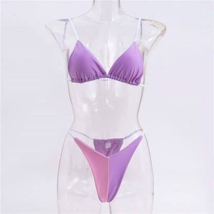 Color blocked bikini swimsuit