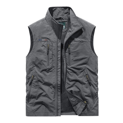 Big Size Men's Vest Outdoor Sports Fishing Sleeveless Jacket