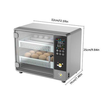 24 Egg Incubator Automatic Turner, Digital Hatchery Machine for Chicken Duck Quail, Touch Control Poultry Equipment
