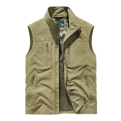 Big Size Men's Vest Outdoor Sports Fishing Sleeveless Jacket