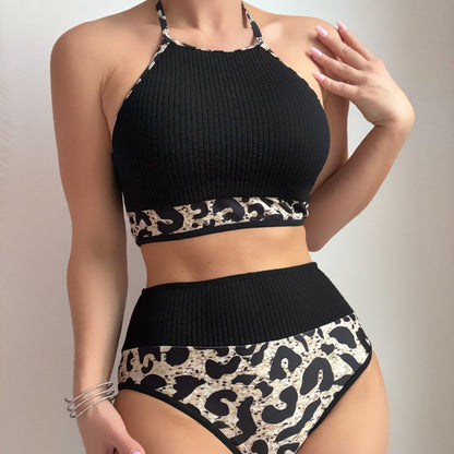 Hanging neck sexy bikini swimsuit