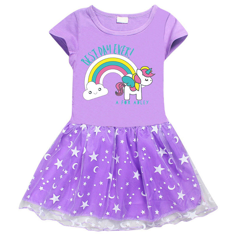 Girls' Half Sleeve Summer Dress