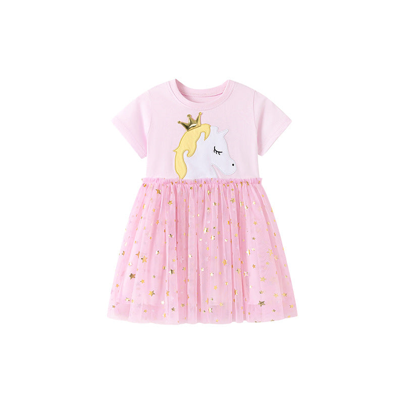 Summer Kids Dress Cute Tulle Baby Dress  Children's Princess Dress