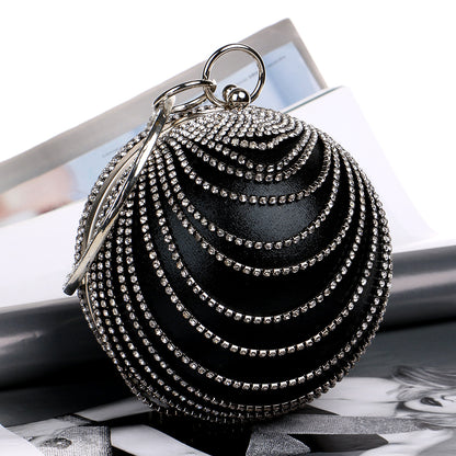 Round Evening Bag Ladies Banquet Bag Hand-nominated Lady Dress Versatile Evening Bag