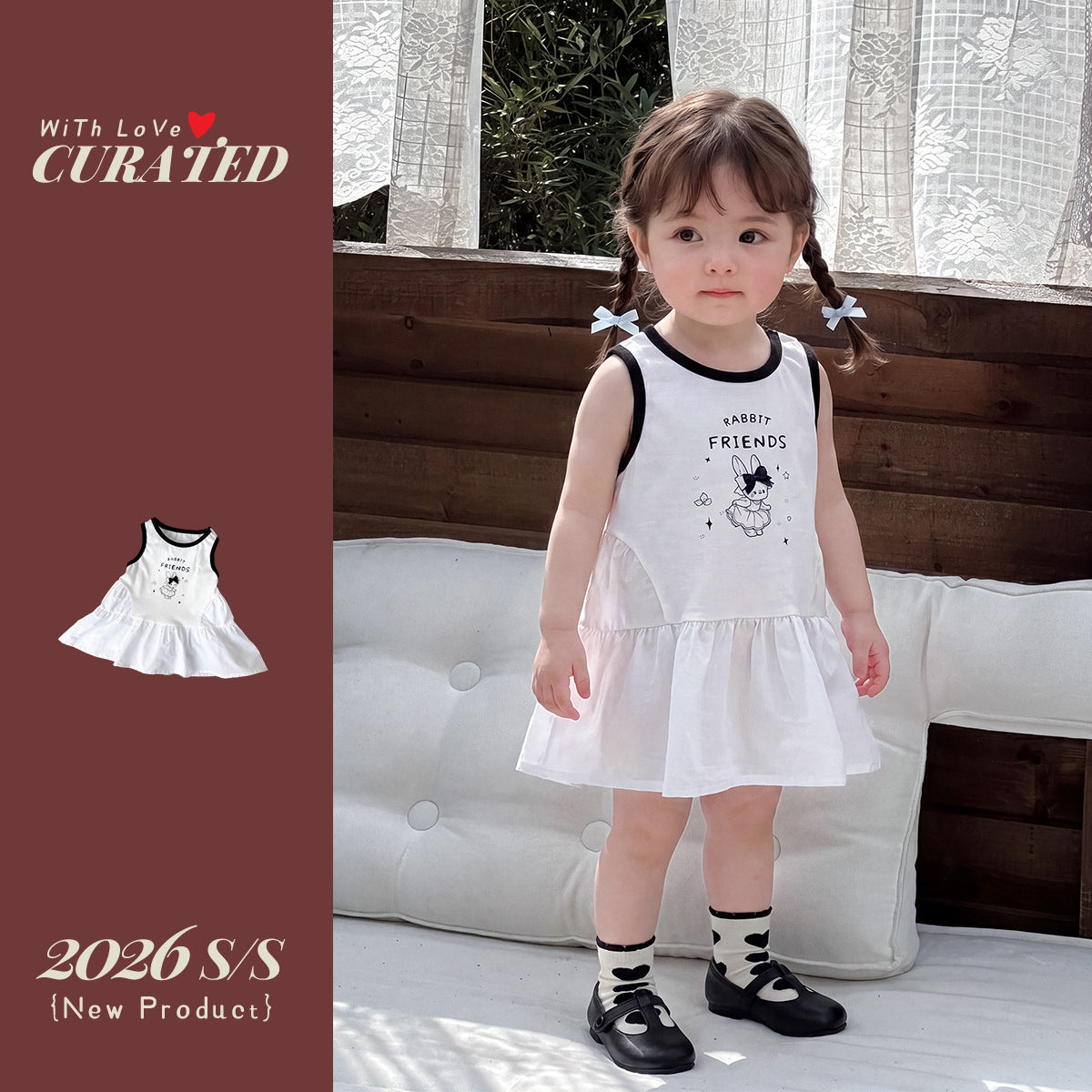 Girl Summer Sleeveless Dress, Lightweight Princess Dress