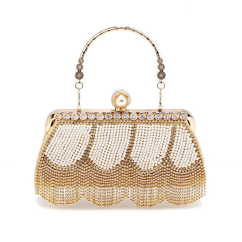 New Fringed Evening Bag Ladies High End Dress Evening Bag Diamond Portable Banquet All Match Bag