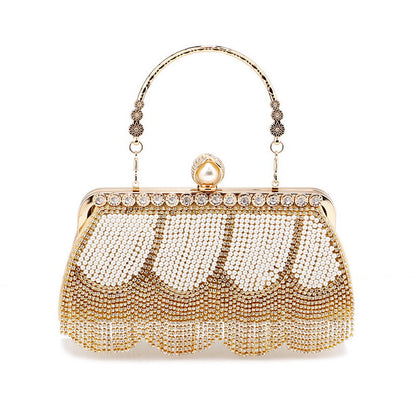 New Fringed Evening Bag Ladies High End Dress Evening Bag Diamond Portable Banquet All Match Bag
