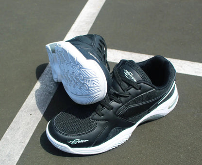 Men's High Arch Firm Support All-In-One Black Walking Shoes, Comfort &