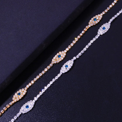 Vintage Bule Evil Eye Anklet Bracelet Beach Women Crystal Anklet1