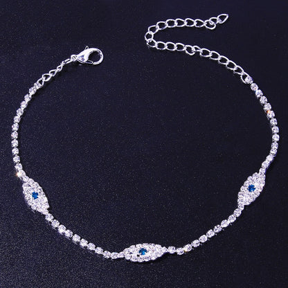 Vintage Bule Evil Eye Anklet Bracelet Beach Women Crystal Anklet1