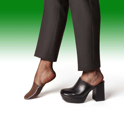 Ultra Thin Toe Cover Half Socks | Brown