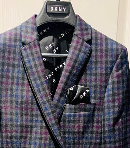 DKNY Big Boys Plaid-Print Jacket
