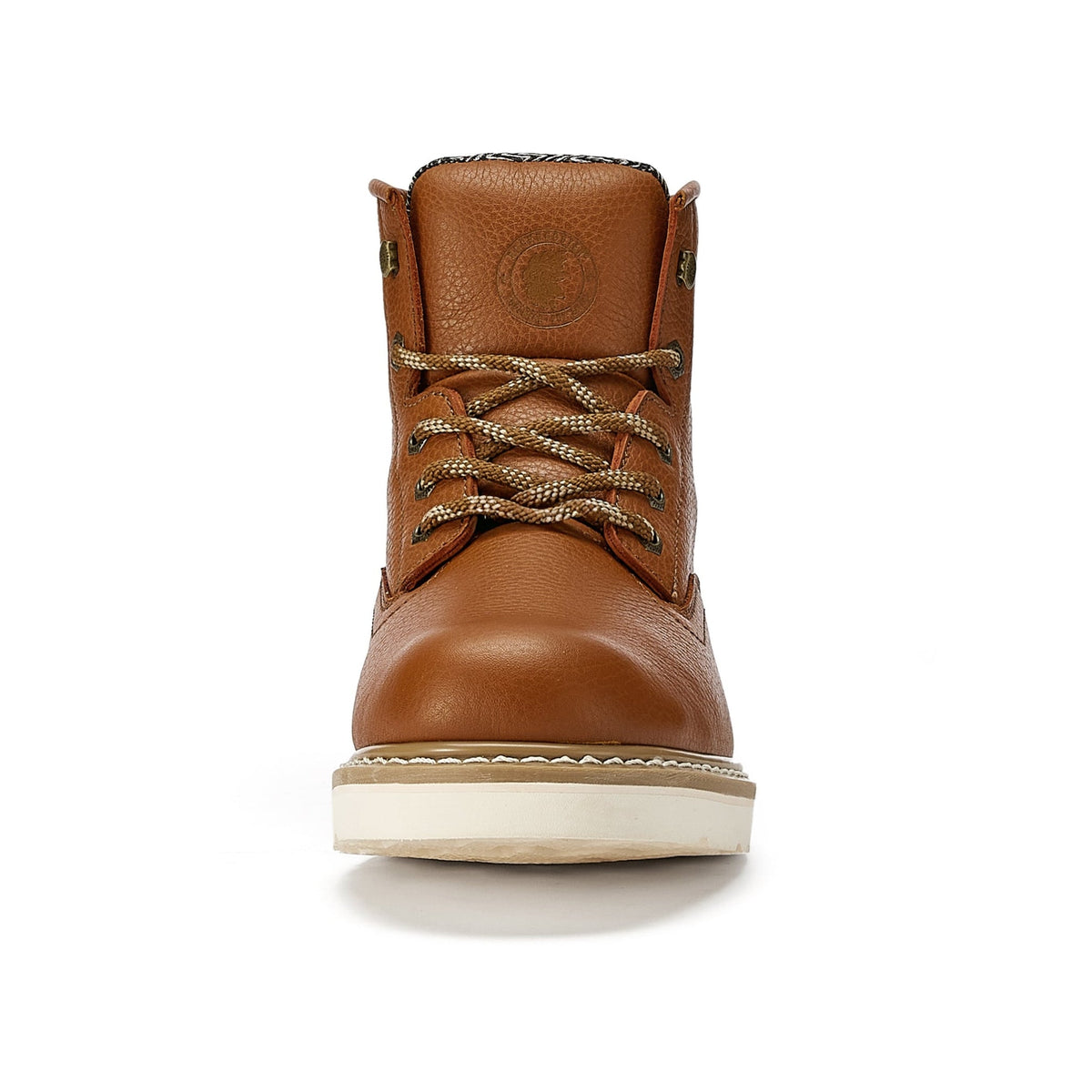 ROCKROOSTER Roberta Men's Safety Water Resistant Tan Leather Wedge